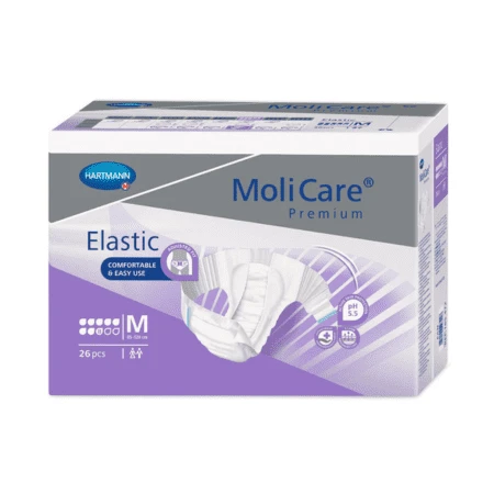 MOLICARE Premium elastic 8 kvapiek M plienkové nohavičky zalepovacie 26 ks