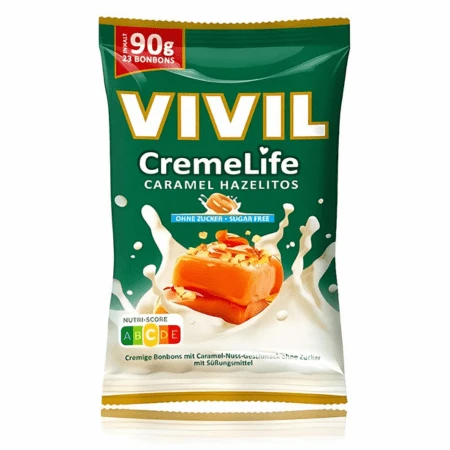 VIVIL Bonbons cremelife drops karamel a oriešok 90 g