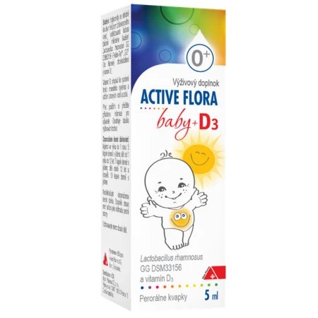 ACTIVE FLORA Baby+ D3 kvapky deti0+ 5 ml