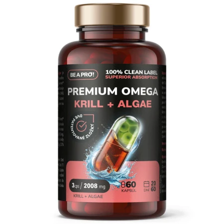 BE A PRO! Premium omega krill + algae 60 ks