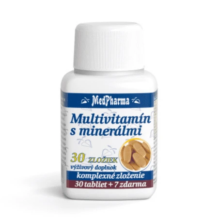 MEDPHARMA Multivitamín s minerálmi 30 zložiek 30 + 7 tabliet ZADARMO