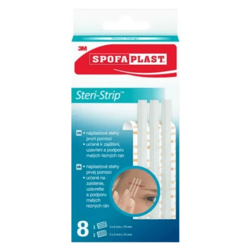 SPOFAPLAST 801 steri-strip náplasťové stehy 8 ks