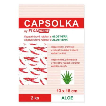 CAPSOLKA Hrejivá kapsaicínová náplasť s aloe vera 13 x 18 cm 2 ks