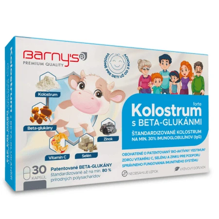 BARNY´S Kolostrum s beta-glukánmi forte 30 kapsúl