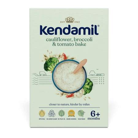 KENDAMIL Mliečna kaša brokolica karfiol paradajky 150 g