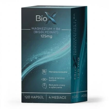 BioX Magnézium + B6 bisglycinát 125 mg 120 cps