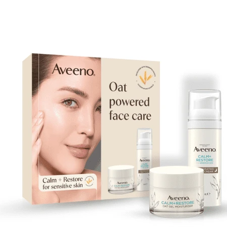 AVEENO CALM+RESTORE darčeková sada hydratačný gél + rehydratačný krém set