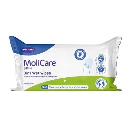 MOLICARE SKIN WET WIPES3V1 DIMET 30 ks