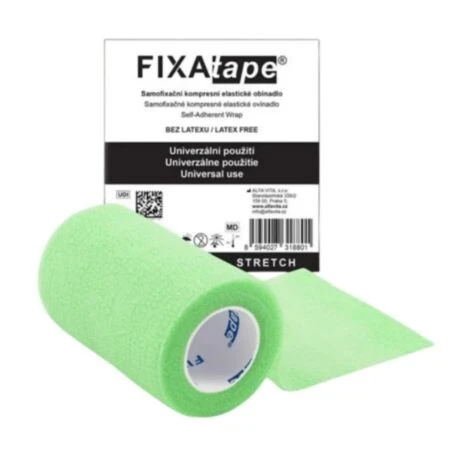 FIXAtape STRETCH Samofixačné elastické ovínadlo kompresné, fluorescentná zelená, 7,5x450cm 1 ks
