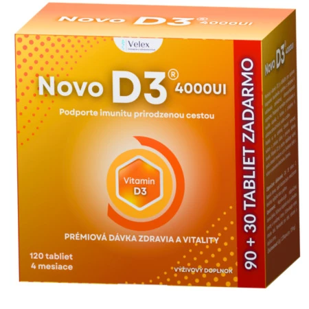 NOVO D3 4000 UI 90 + 30 kapsúl zadarmo