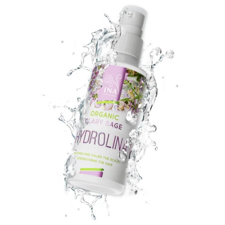 INA HYDROLINA ORGANIC Voda zo šalvie sprej na citlivú vlasovú pokožku s lupinami 150 ml
