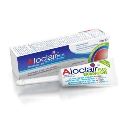 Aloclair PLUS BIOADHESIVE upokojujúci gél pri aftách a drobných poraneniach úst 8 ml