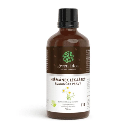 GREEN IDEA Rumanček pravý tinktúra bylinný liehový extrakt kvapky 50 ml