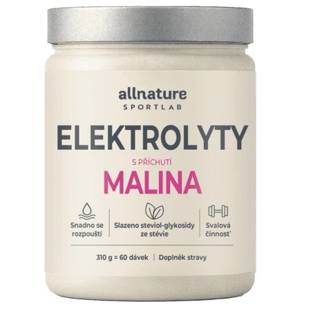 ALLNATURE Sportlab elektrolyty prášok s príchuťou malina 310 g