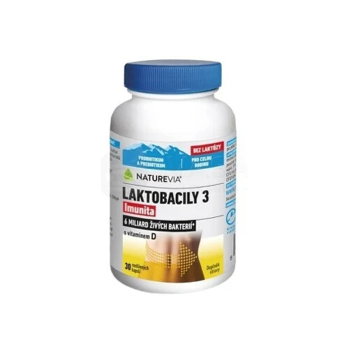 NATUREVIA Laktobacily 3 imunita s vitamínom D 30 kapsúl