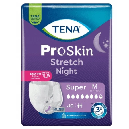 TENA Proskin stretch super nočné zalepovacie naťahovacie nohavičky veľ. M 10 ks