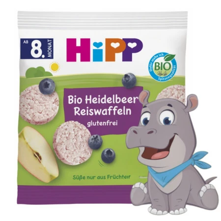 HiPP Bio Oblátky čučoriedkové ryžové od 8. mesiaca inov.2025 30 g