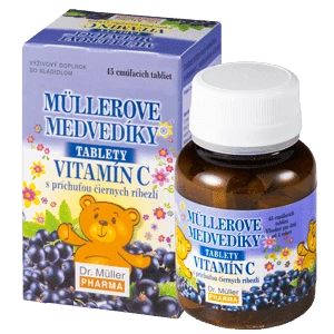 MÜLLEROVE MEDVEDÍKY Vitamín C čierne ríberle 45 tabliet