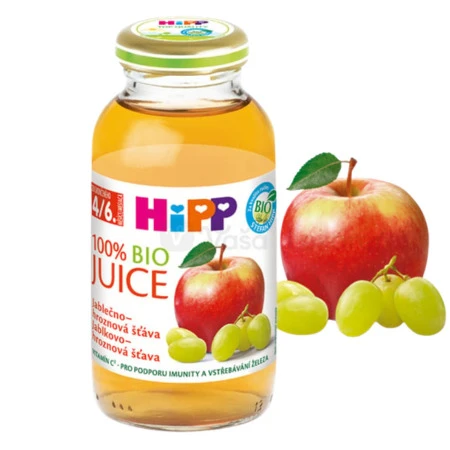 HiPP Bio Jablkovo hroznová šťava od ukonč. 4 mesiaca 200 ml