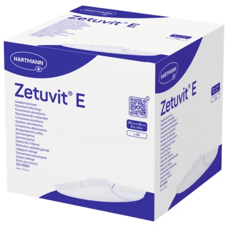 ZETUVIT E nesterilný nasiakavý kompres 20x20 cm 50 ks