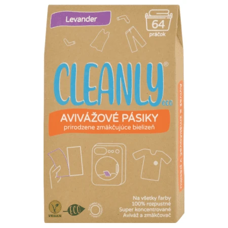 CLEANLY ECO Avivážové pásiky levander 64 ks