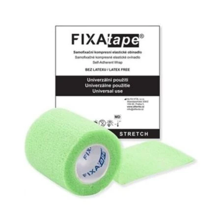 FIXAtape STRETCH Samofixačné elastické ovínadlo kompresné, fluorescentná zelená, 5cmx450cm 1 ks