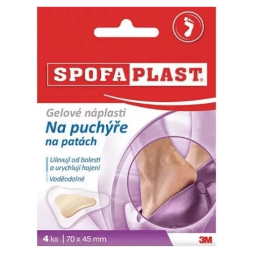 3M Spofaplast č.912n gélové náplasti na pľuzgiere na pätách 70 x 45 mm 4 ks