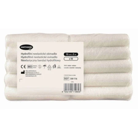 Ovínadlo hydrofilné neelastické nesterilné 10 cm x 5 m 1 x 10 ks