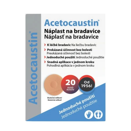ACETOCAUSTIN Náplasť na bradavice 20 ks