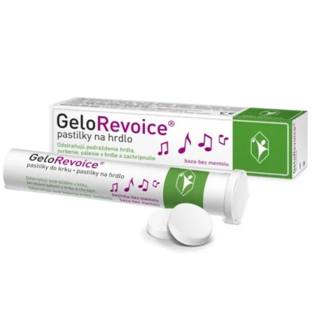 GELOREVOICE Pastilky na hrdlo baza-bez mentolu 20 ks