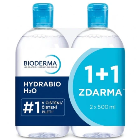 BIODERMA Hydrabio H2O festival micelárna pleťová voda 1+1 zdarma 2 x 500 ml