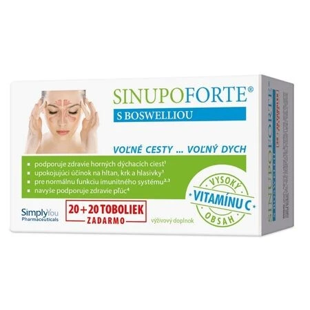 SINUPO Forte s boswelliou 20 + 20 kapsúl ZADARMO