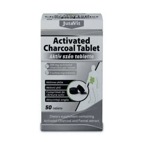 JUTAVIT Aktívne uhlie 50 tabliet 250 mg