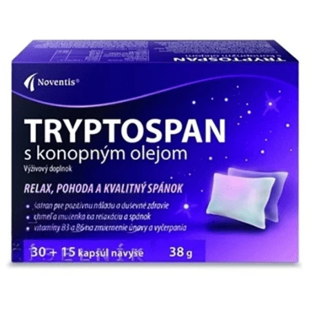 TRYPTOSPAN s konopným olejom 30+15 kapsúl ZADARMO