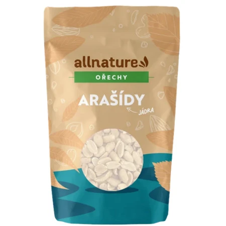ALLNATURE Arašidy pražené nesolené lúpané 1 kg