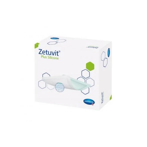 ZETUVIT Plus silicone 10 x 20 cm kompresný a sterilný 10 kusov