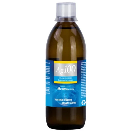 PHARMA ACTIV Koloidné striebro Ag100 hustota 50ppm inov.2026 500 ml