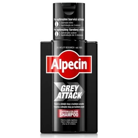 ALPECIN GREY ATTACK Shampoo farebný kofeínový šampón 200 ml