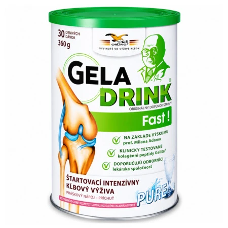 GELADRINK Fast pure kĺbová výživa bez cukru a sladidiel 360 g