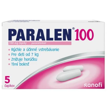 PARALEN 100 mg 5 čapíkov