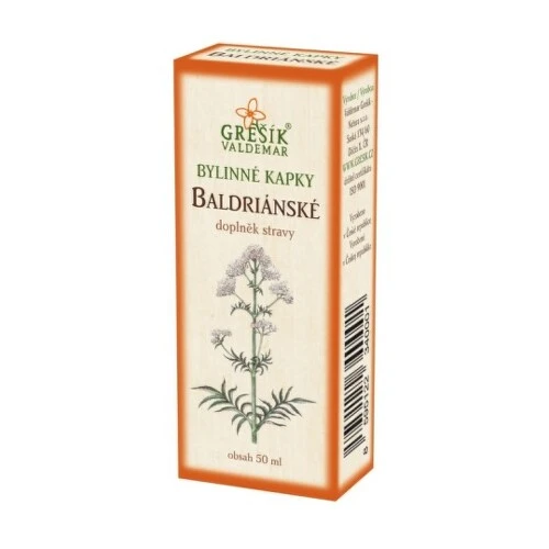 GREŠÍK Bylinné kvapky balderianske 50 ml