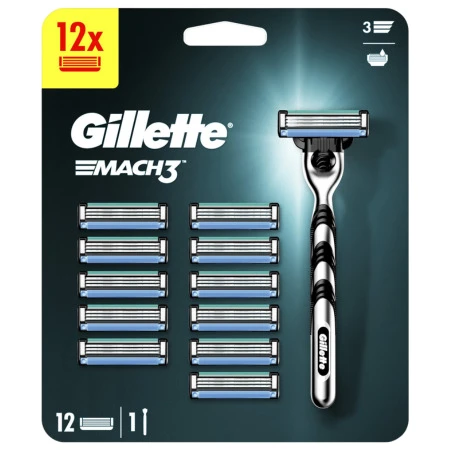 GILLETTE Mach3 manuálny holiaci strojček + náhradné hlavice set