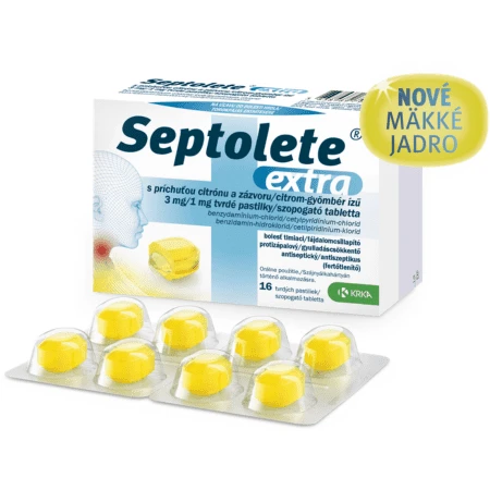 SEPTOLETE Extra citrón a zázvor pas ord 3 mg/1 mg 1 x 16 ks
