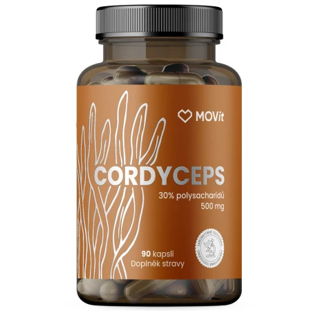 MOVit Cordyceps 30% polysacharidov 500 mg 90 kapsúl