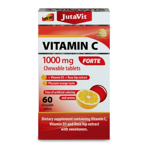 JUTAVIT Vitamín C 1000 mg forte s vitamínom D3 60 tabliet