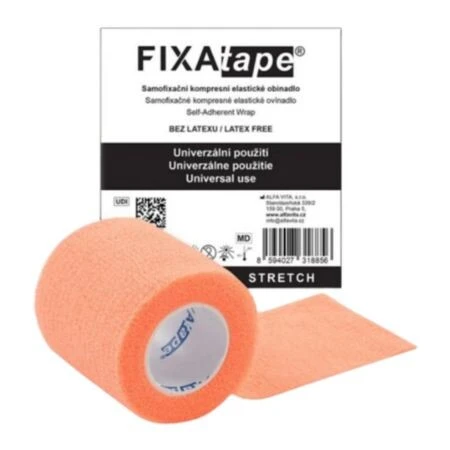 FIXAtape STRETCH Samofixačné elastické ovínadlo kompresné, fluorescentná oranžová, 5x450cm 1 ks