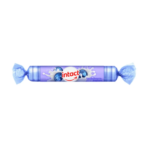 INTACT rolka hroznový cukor s vitamínom C príchuť čučoriedky a jogurt 40 g