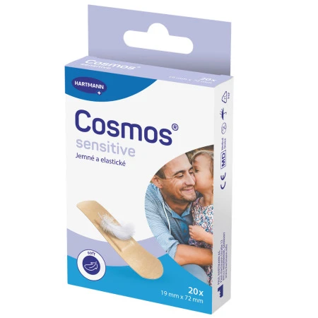 COSMOS Sensitive jemná elastická náplasť na rany inovácia 2025 1 x 20 ks