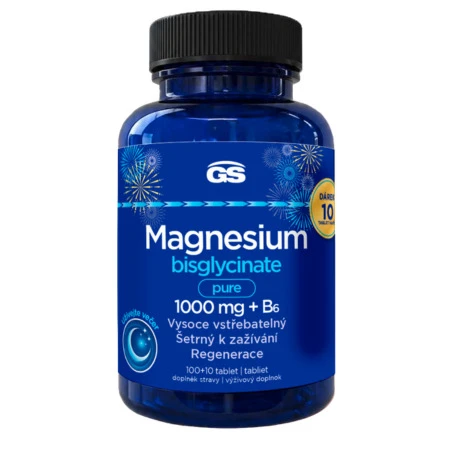 GS Magnesium bisglycinate pure 1000 mg+ B6 100 + 10 tabliet