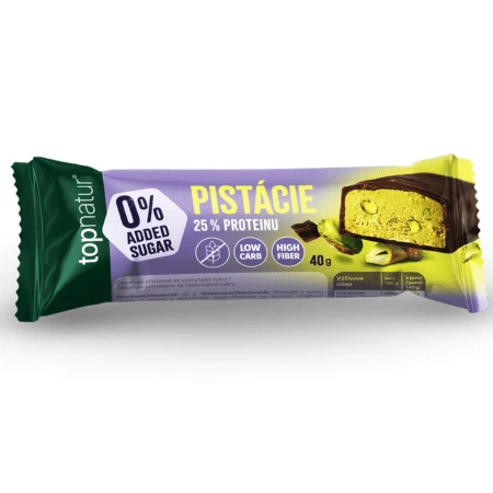 TOPNATUR Protein 25% proteínová tyčinka príchuť pistácia inov. 2026 40 g